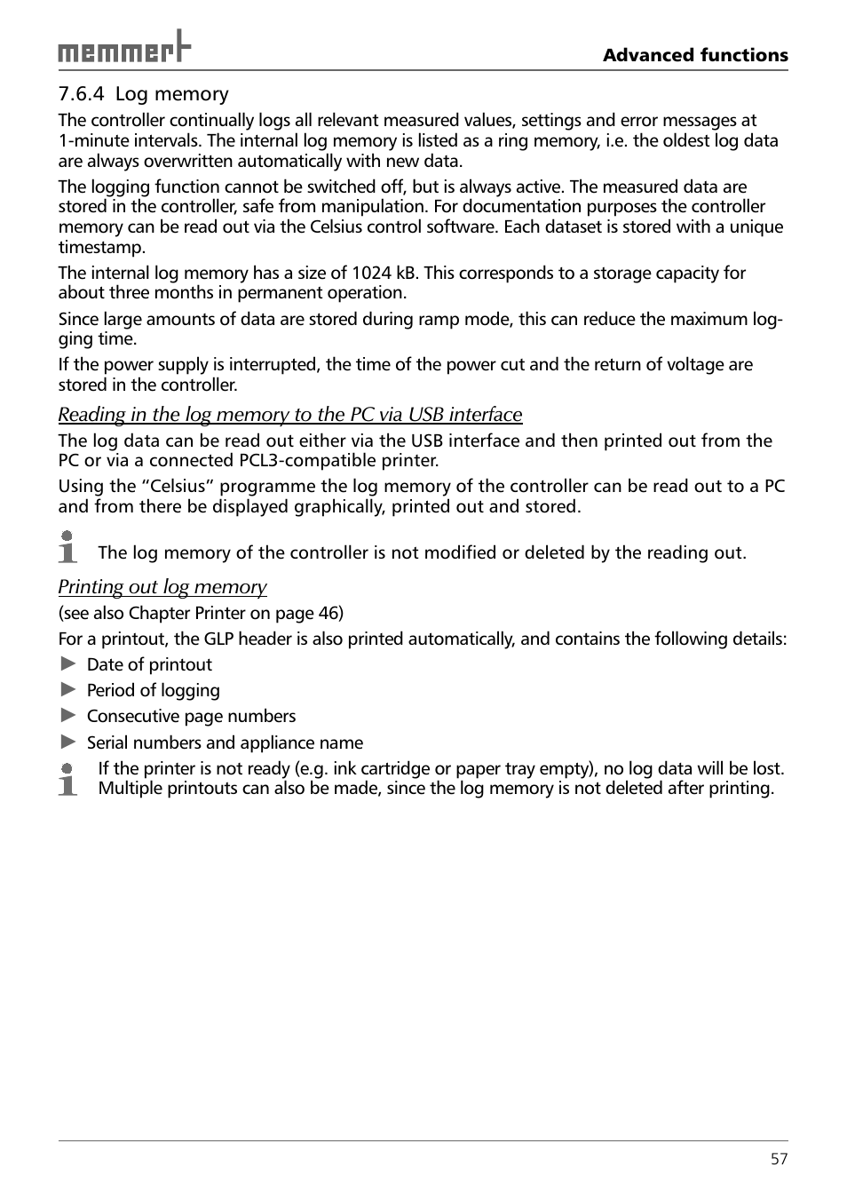 Memmert TTC 256 Temperature test chamber (Generation 2003) User Manual | Page 57 / 68
