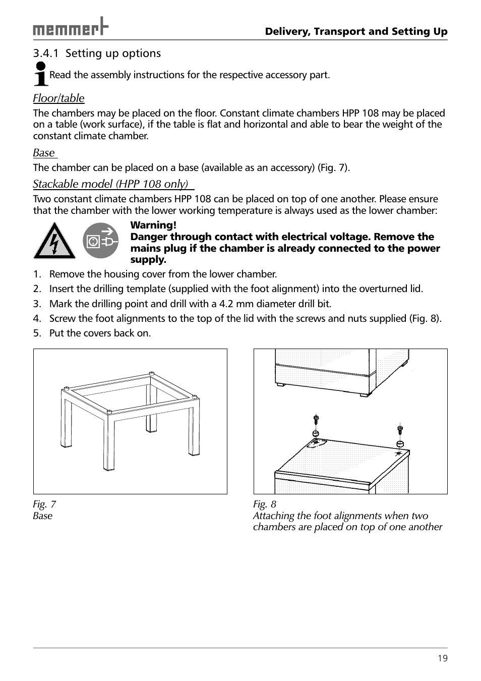 Memmert HPP 108/749 Constant climate chamber (Generation 2003) User Manual | Page 19 / 60