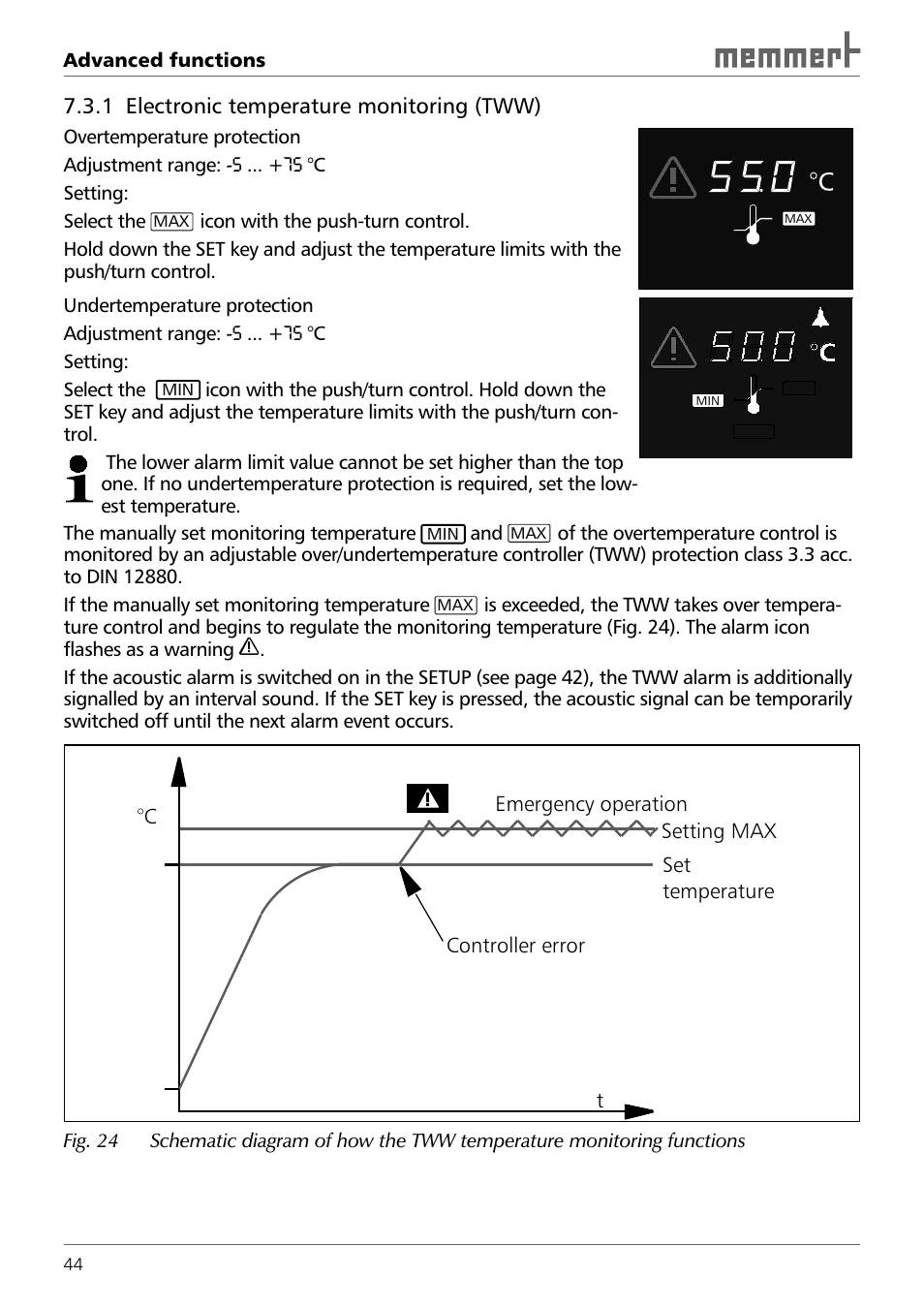 Memmert HPP 108/749 Constant climate chamber (Generation 2003) User Manual | Page 44 / 60