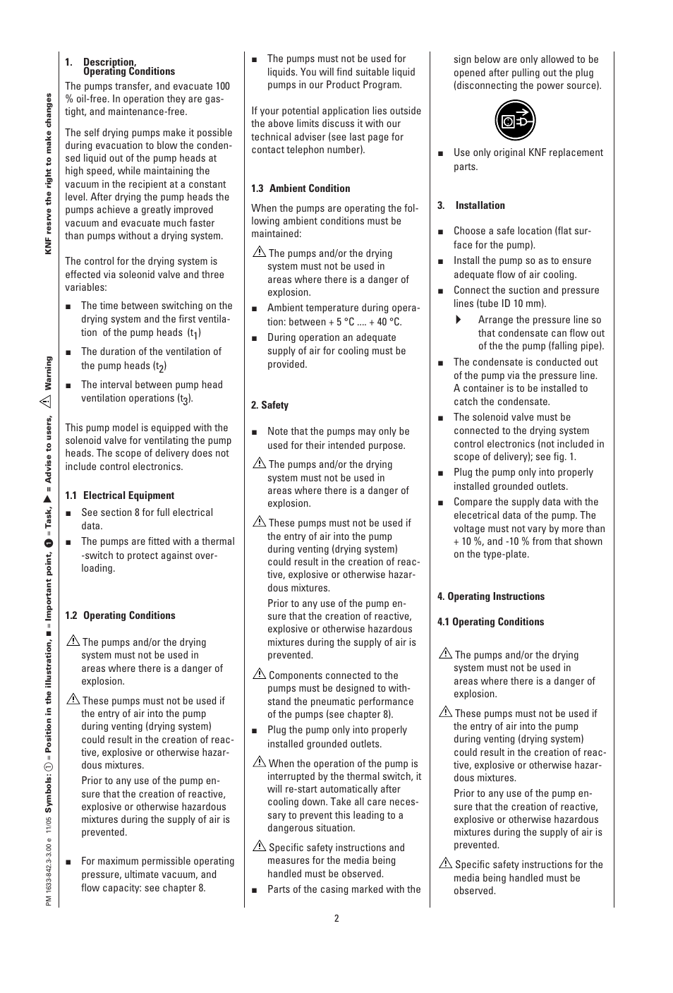Memmert PM 200 Self Drying Vacuumpump (Generation 2003) User Manual | Page 3 / 9