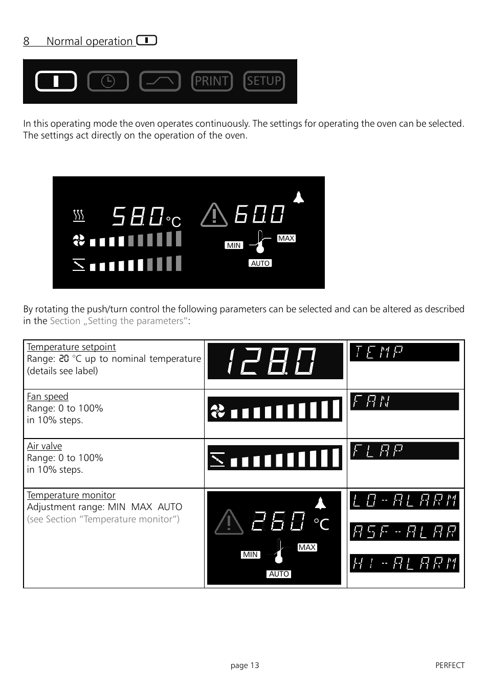 Muster | Memmert IFP 400 - 800 Incubators (Generation 2003) User Manual | Page 13 / 56