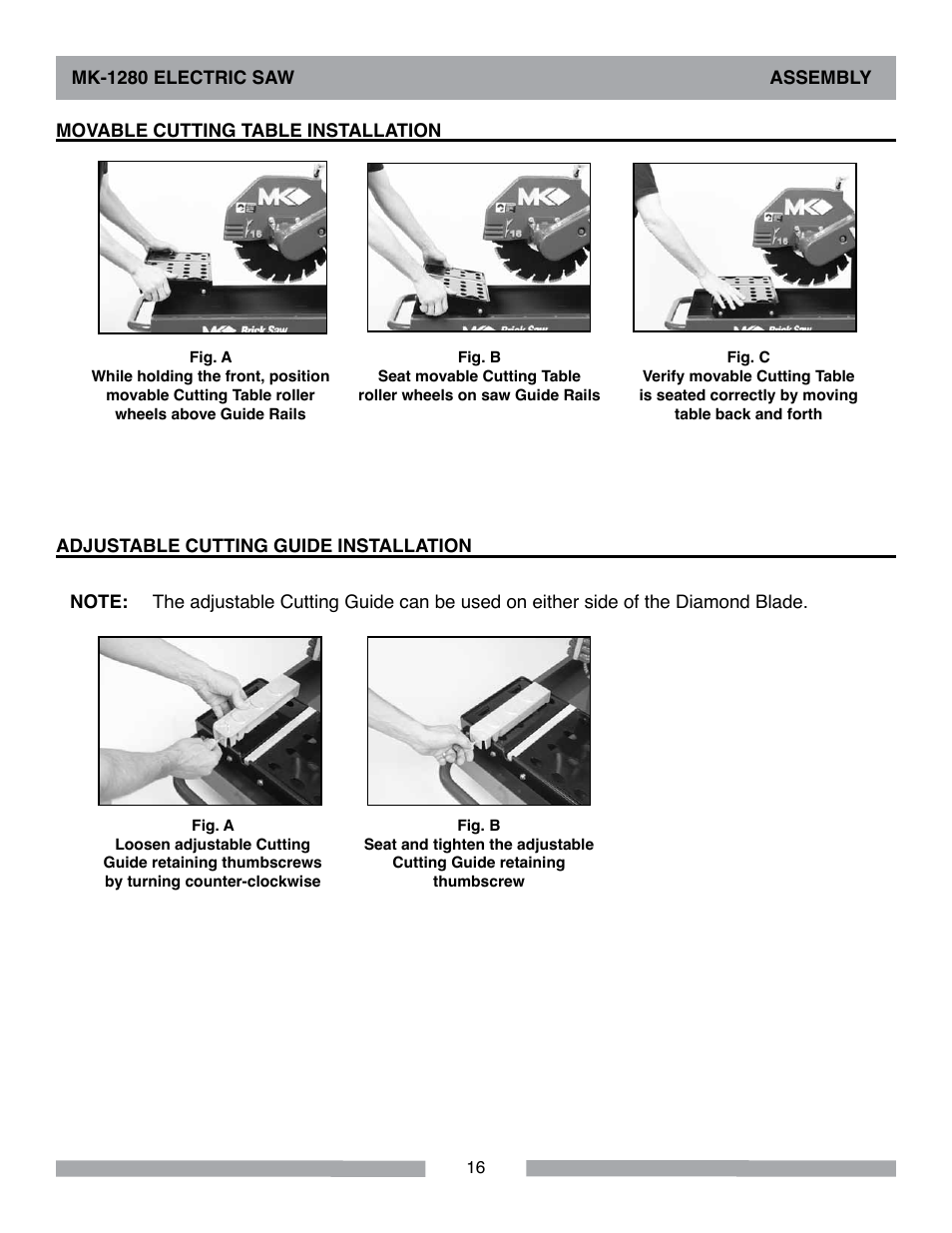 MK Diamond MK-1280 Electric User Manual | Page 16 / 40