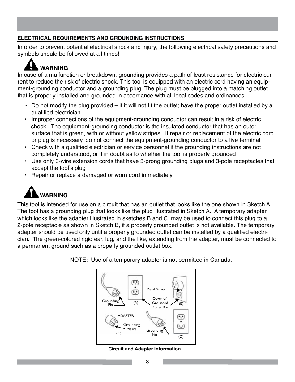 MK Diamond MK-1280 Electric User Manual | Page 8 / 40