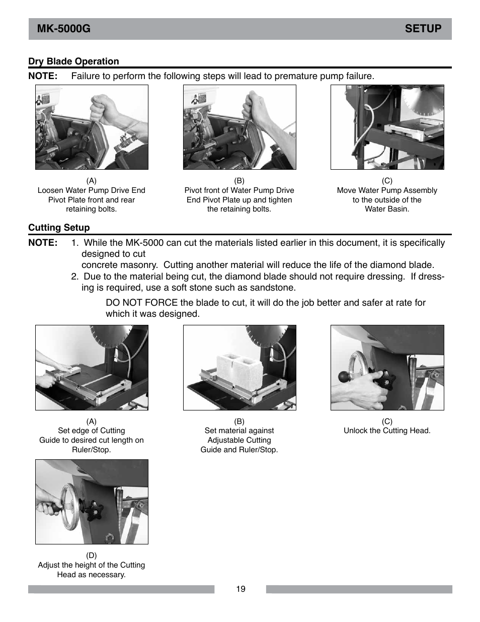 Mk-5000g setup | MK Diamond MK-5000 Gas User Manual | Page 19 / 56