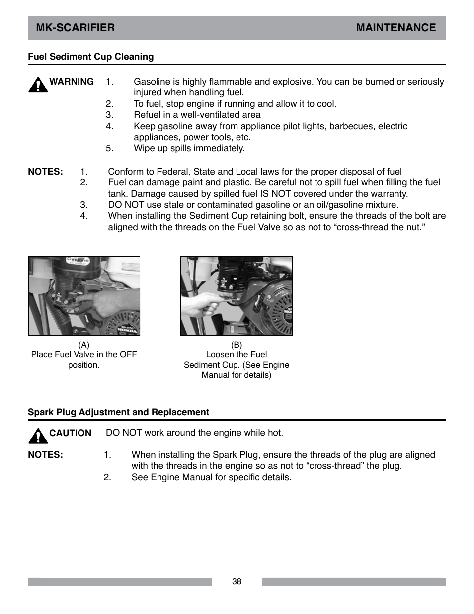 MK Diamond Scarifier User Manual | Page 38 / 68