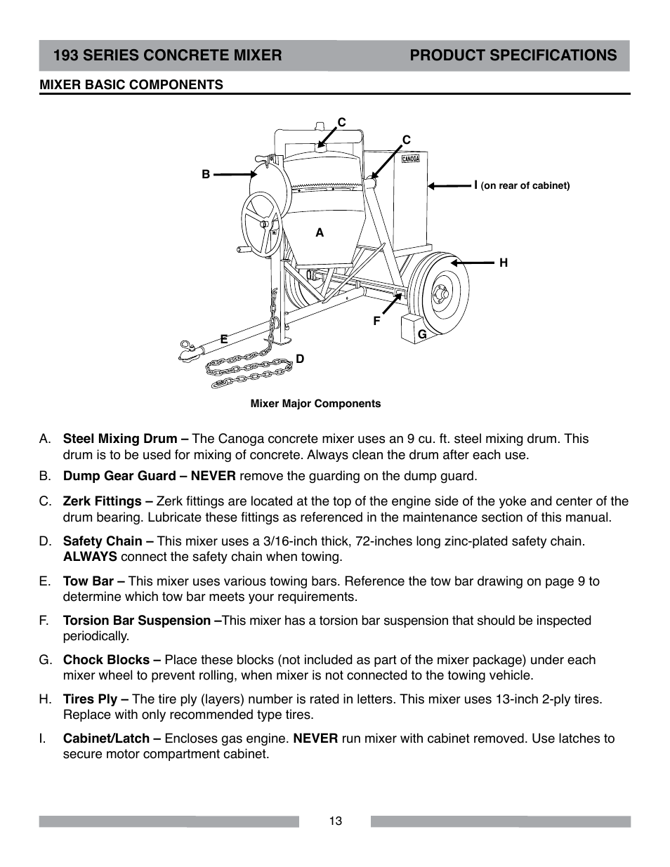 MK Diamond Canoga 193 Gas User Manual | Page 13 / 32