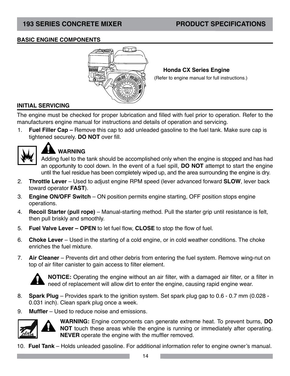 MK Diamond Canoga 193 Gas User Manual | Page 14 / 32