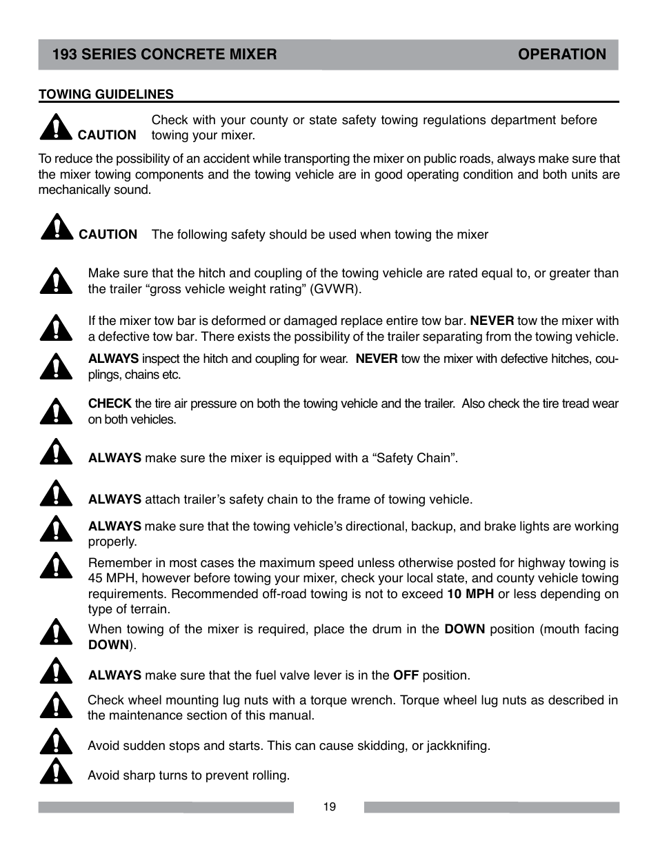 MK Diamond Canoga 193 Gas User Manual | Page 19 / 32