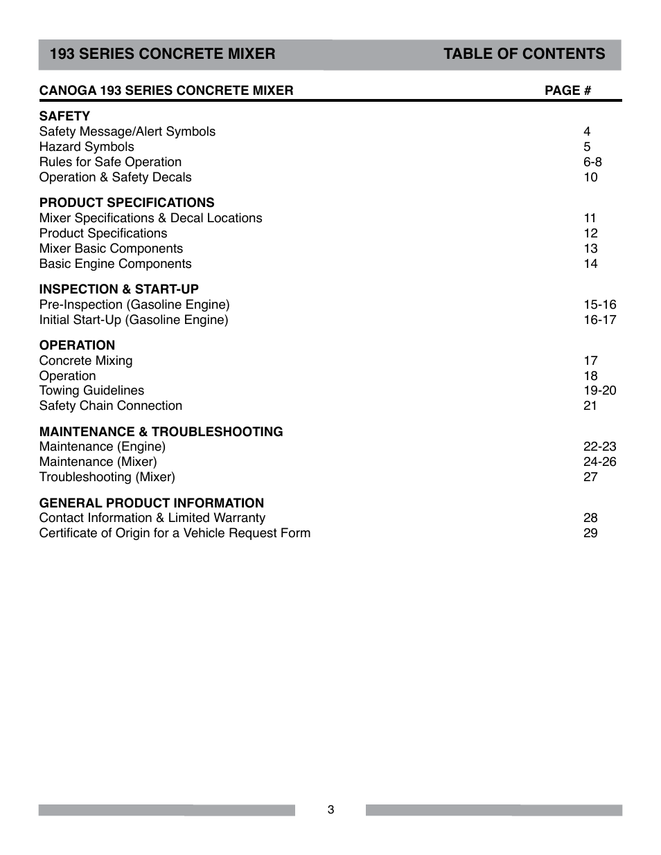 MK Diamond Canoga 193 Gas User Manual | Page 3 / 32