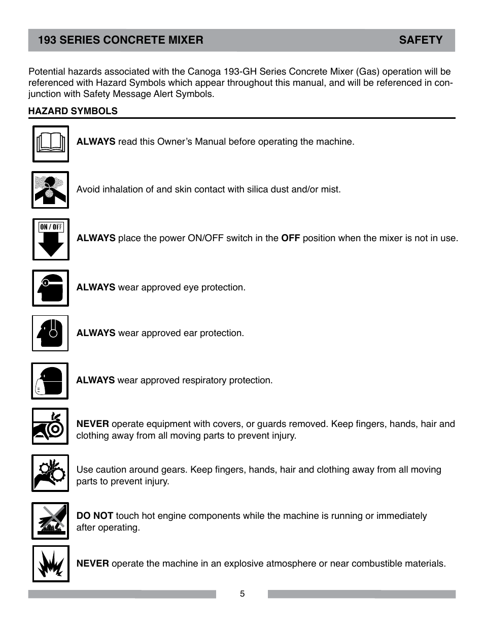 MK Diamond Canoga 193 Gas User Manual | Page 5 / 32