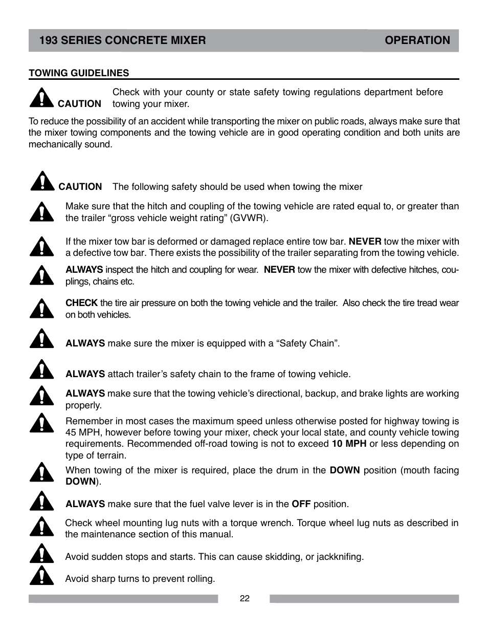 MK Diamond Canoga 193 Electric User Manual | Page 22 / 32