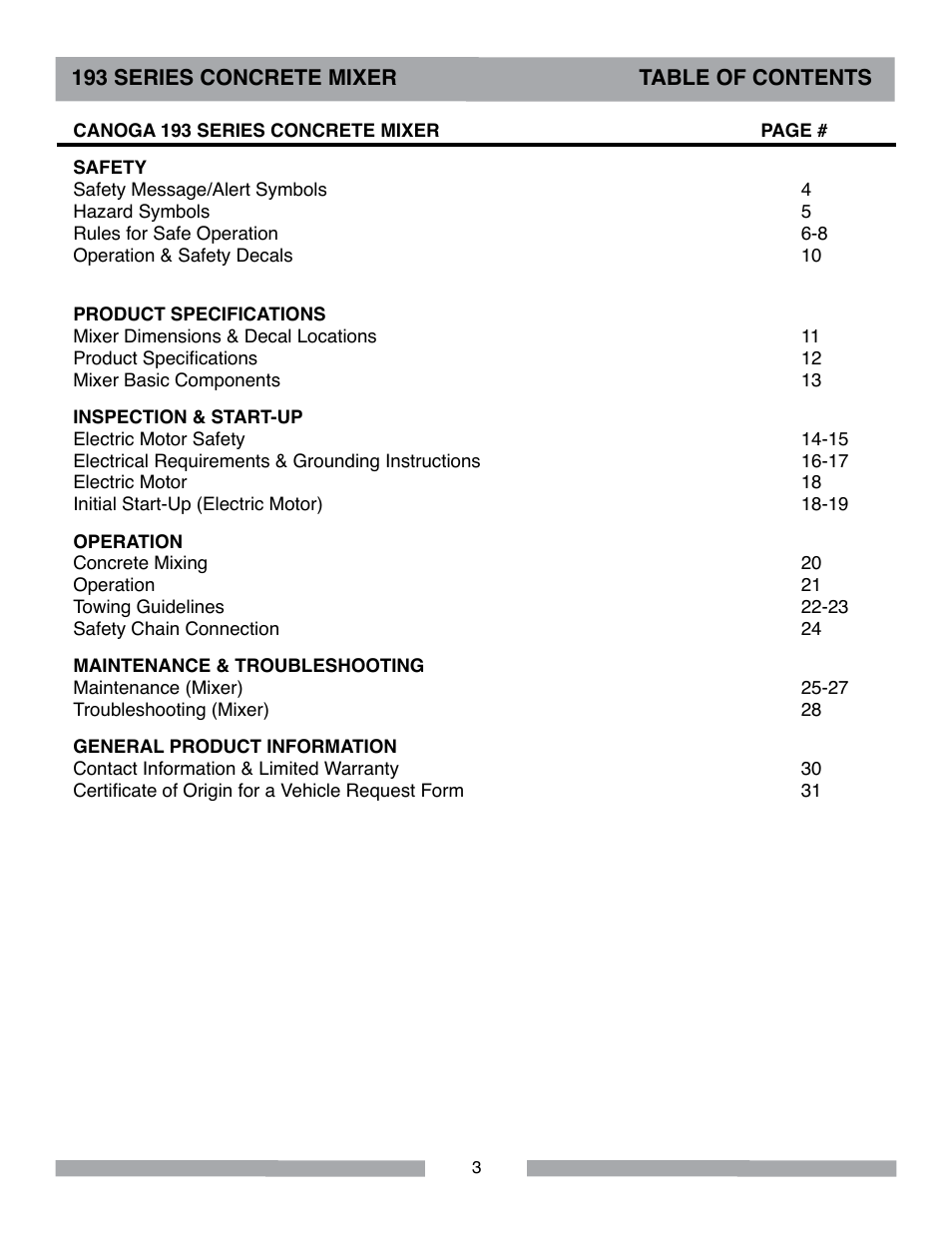 MK Diamond Canoga 193 Electric User Manual | Page 3 / 32