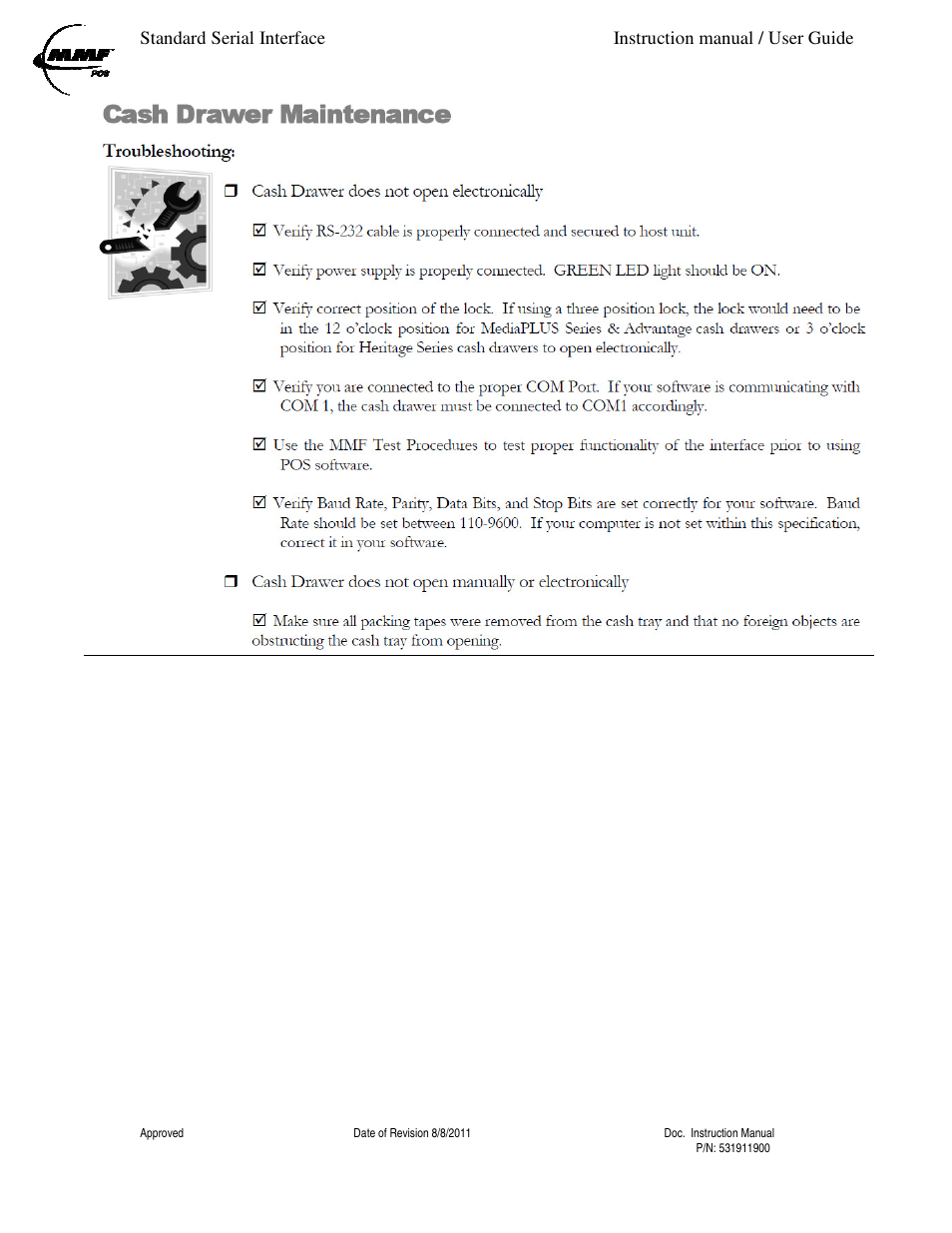 MMF POS Standard Serial Interface User Manual | Page 5 / 5