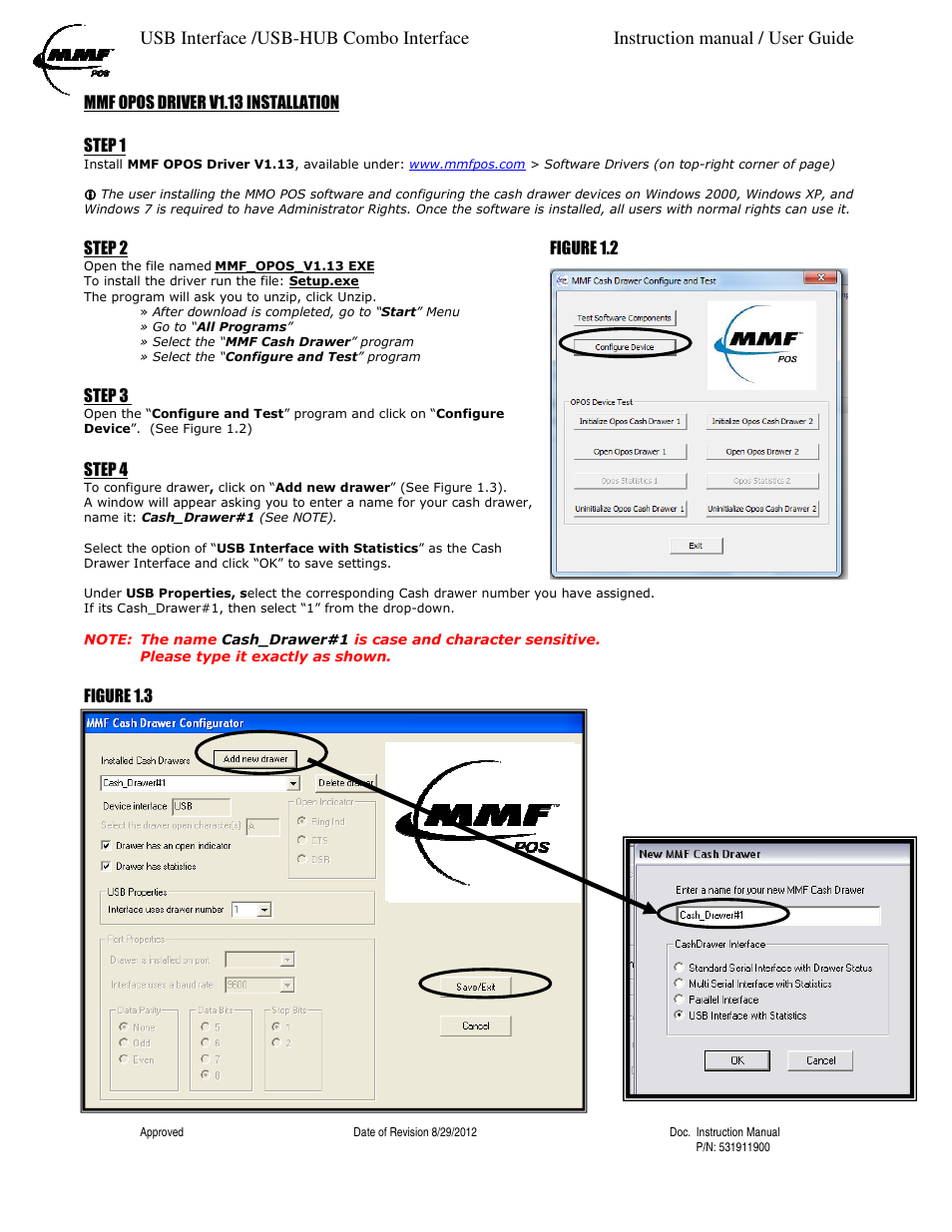 MMF POS USB-HUB Combo Interface User Manual | Page 3 / 5