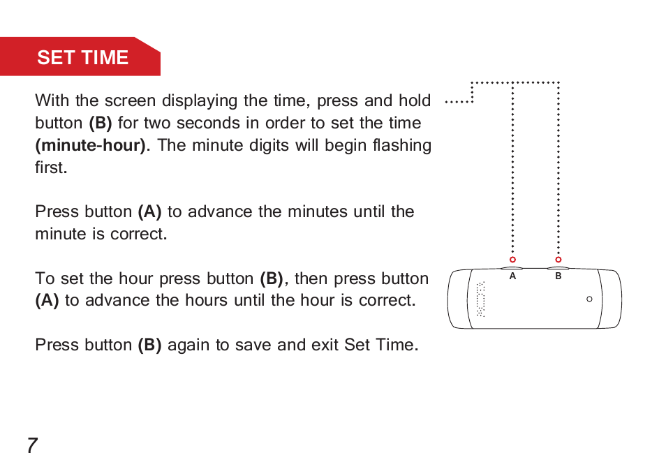Set time | MOTA Smartwatch G2 LITE User Manual | Page 10 / 25