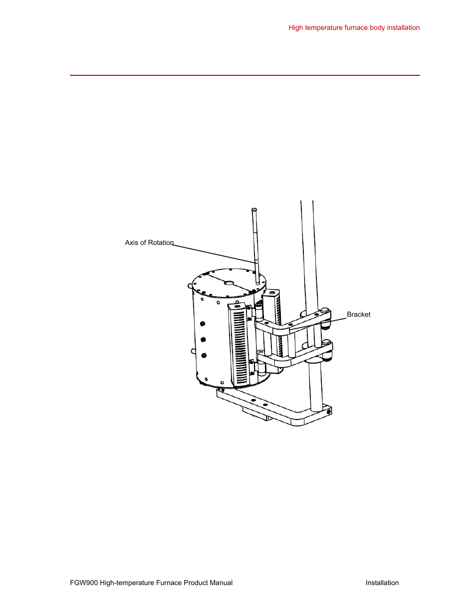 High temperature furnace body installation | MTS FGW900 High-temperature Furnace User Manual | Page 17 / 38