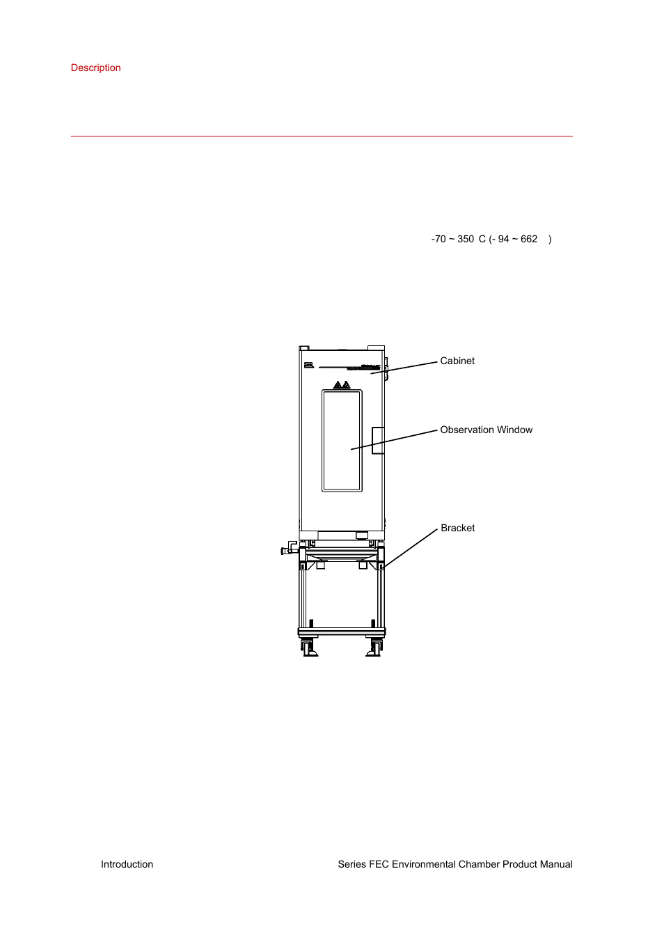 Description, Description 14 | MTS Series FEC Environmental Chamber User Manual | Page 14 / 48