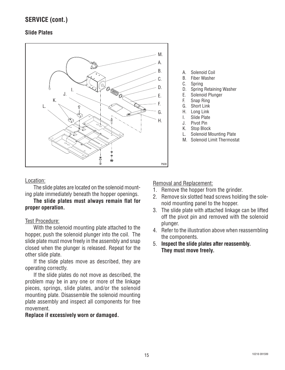Service (cont.) | Bunn G9-2 HD-S User Manual | Page 15 / 23