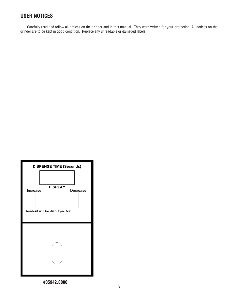 User notices | Bunn G9-2 HD-S User Manual | Page 3 / 23