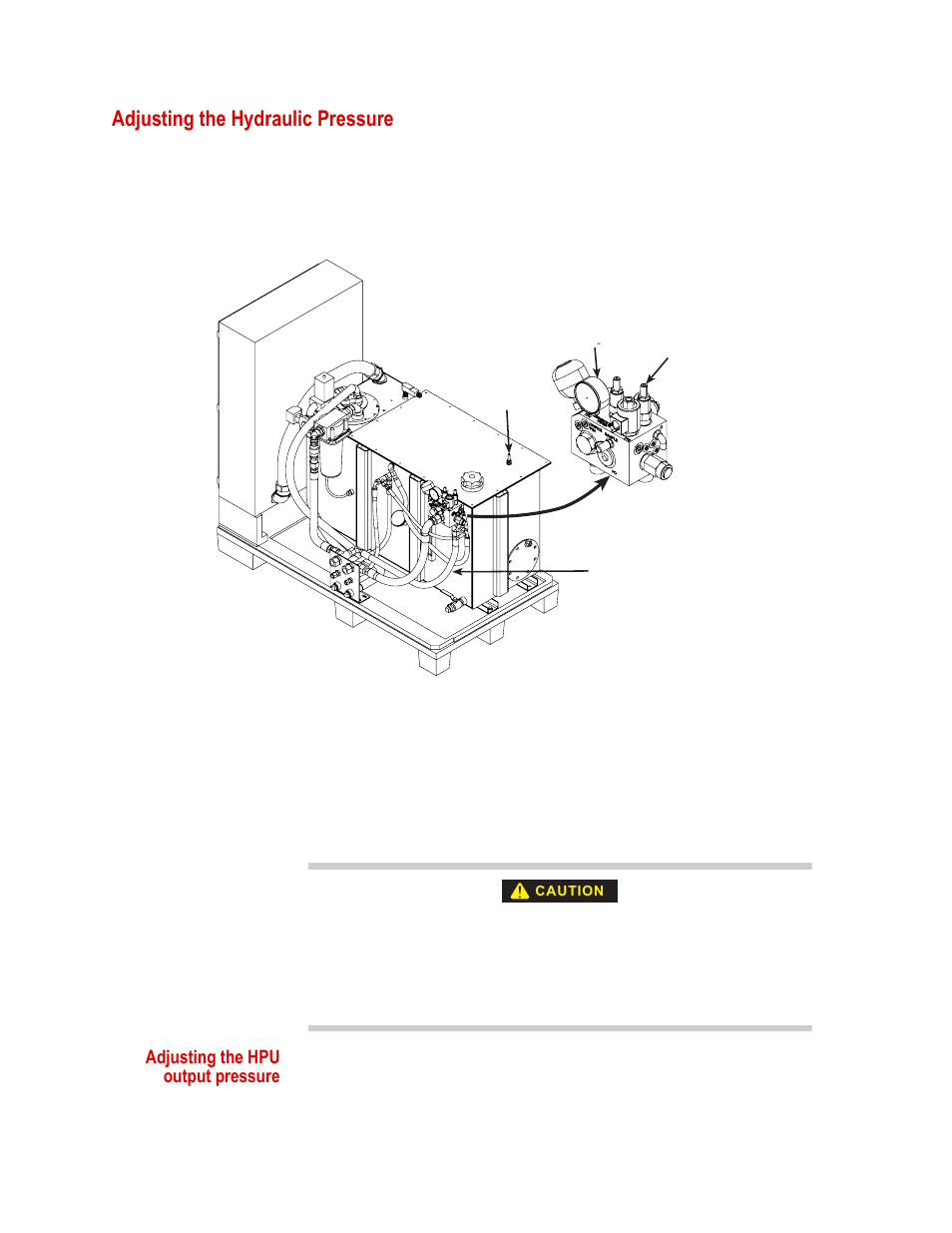 Adjusting the hydraulic pressure, Adjusting the hydraulic pressure 46 | MTS Series 505 SilentFlo Hydraulic Power Unit Model 505-30 User Manual | Page 46 / 90
