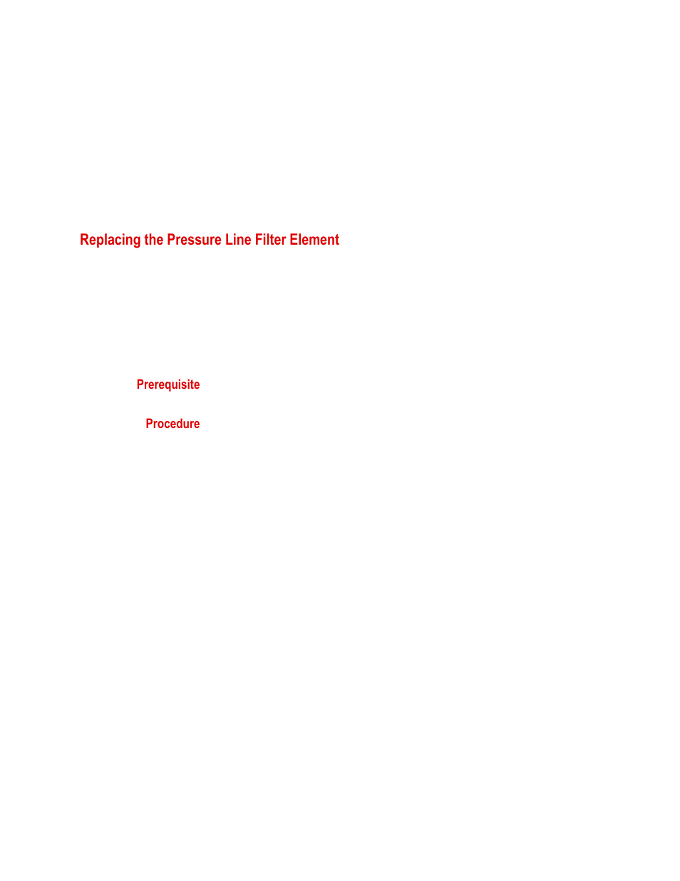 Replacing the pressure line filter element, Replacing the pressure line filter element 70 | MTS Series 505 SilentFlo Hydraulic Power Unit Model 505-30 User Manual | Page 70 / 90