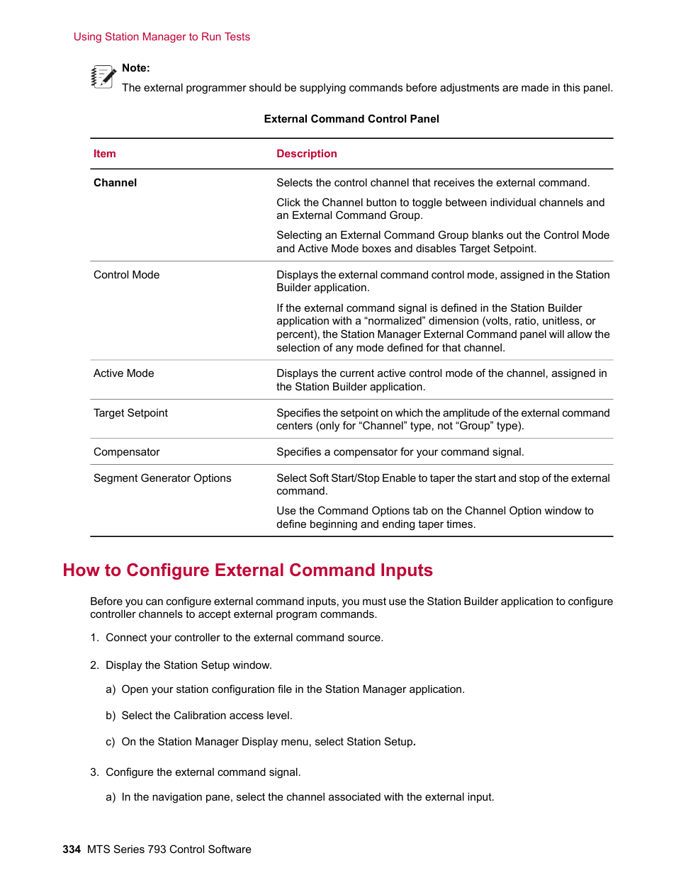 How to configure external command inputs | MTS Series 793 User Manual | Page 334 / 490