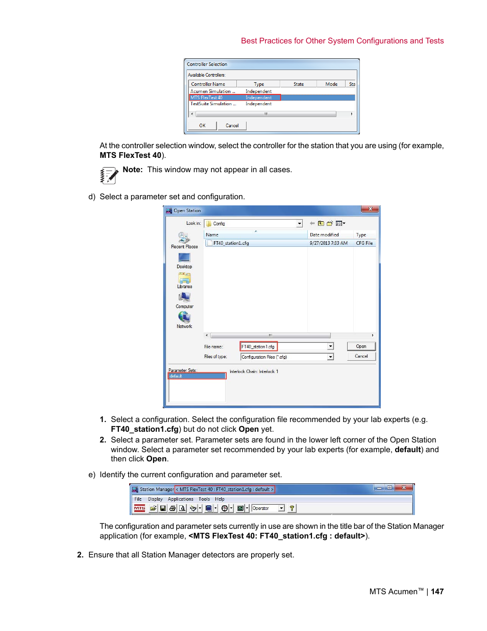 MTS Acumen User Manual | Page 147 / 208