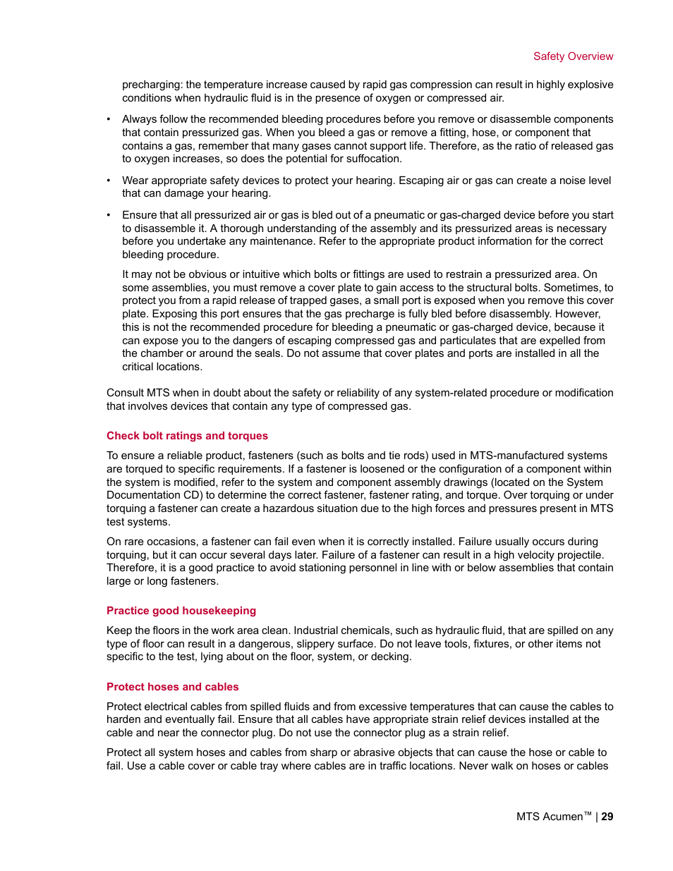 MTS Acumen User Manual | Page 29 / 208