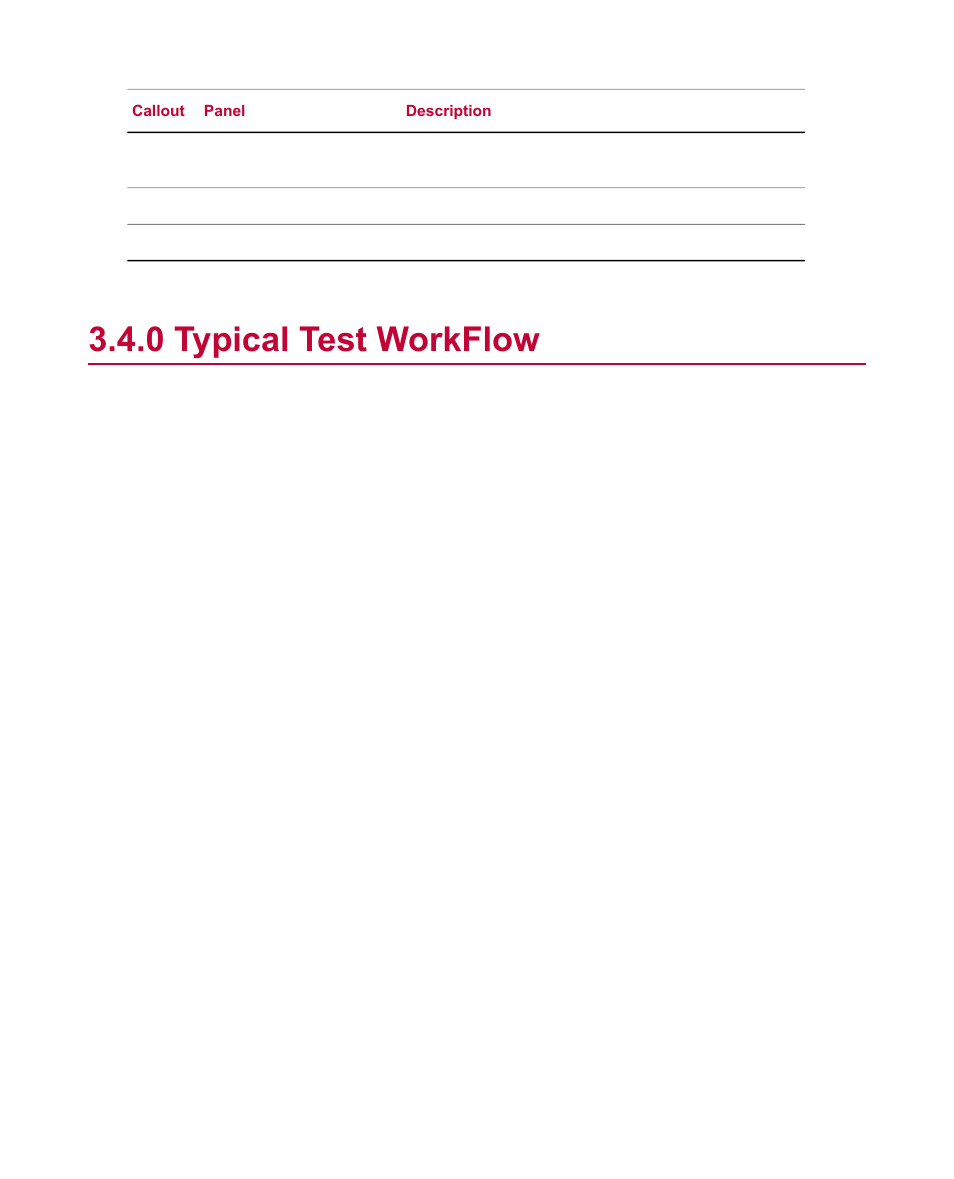 0 typical test workflow, Typical test workflow | MTS Multipurpose Express User Manual | Page 16 / 34