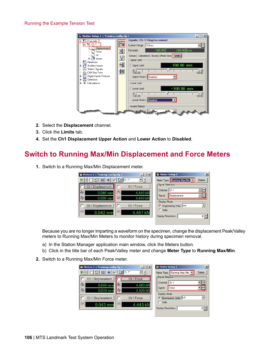 MTS Landmark TWX User Manual | Page 106 / 162