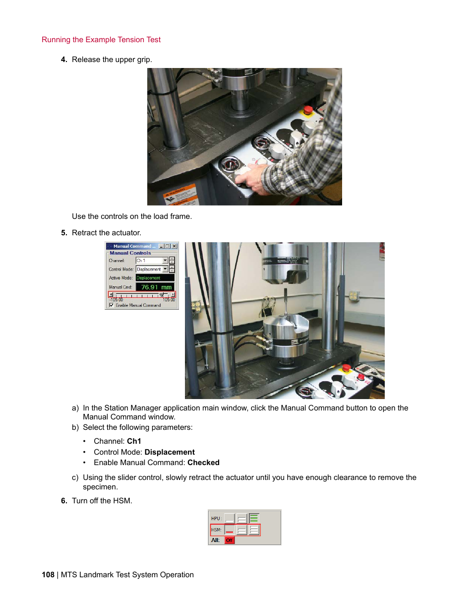 MTS Landmark TWX User Manual | Page 108 / 162