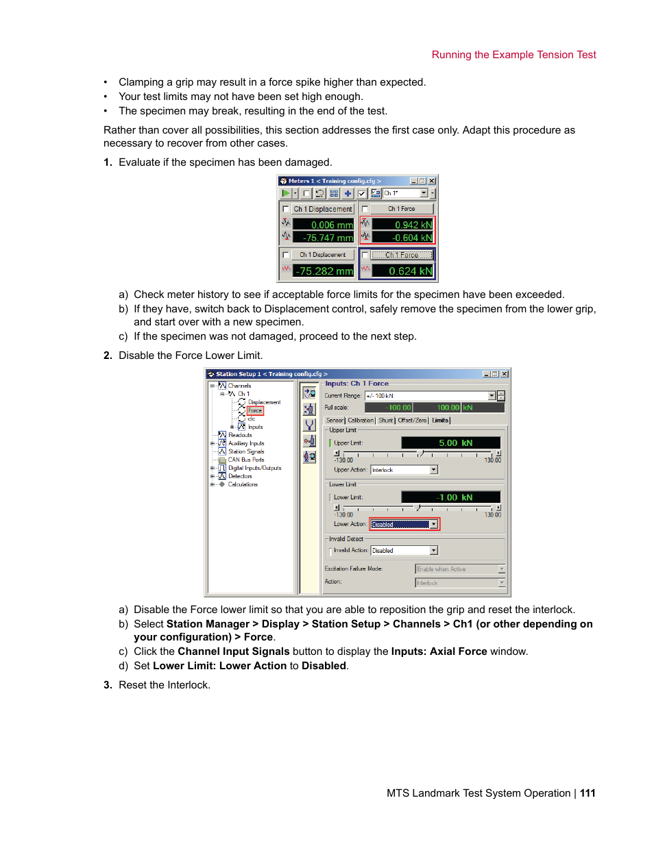 MTS Landmark TWX User Manual | Page 111 / 162