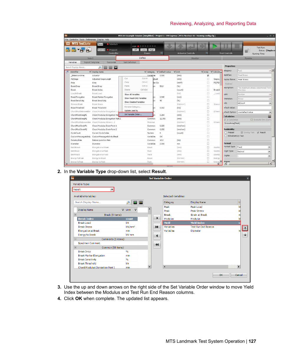 MTS Landmark TWX User Manual | Page 127 / 162