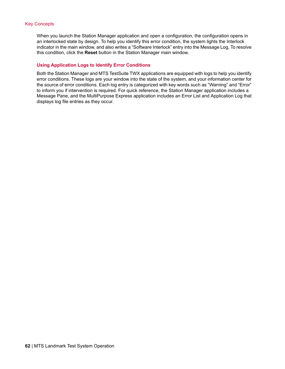 MTS Landmark TWX User Manual | Page 62 / 162