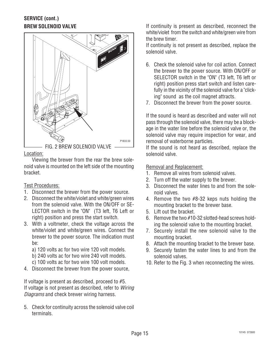 Bunn T6A User Manual | Page 15 / 30