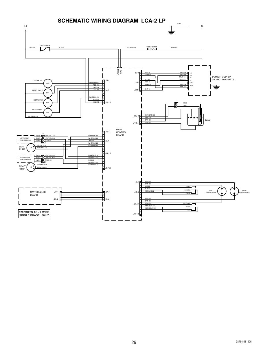 Schematic wiring diagram lca-2 lp | Bunn LCA-2 LP 38791.0000K User Manual | Page 26 / 26