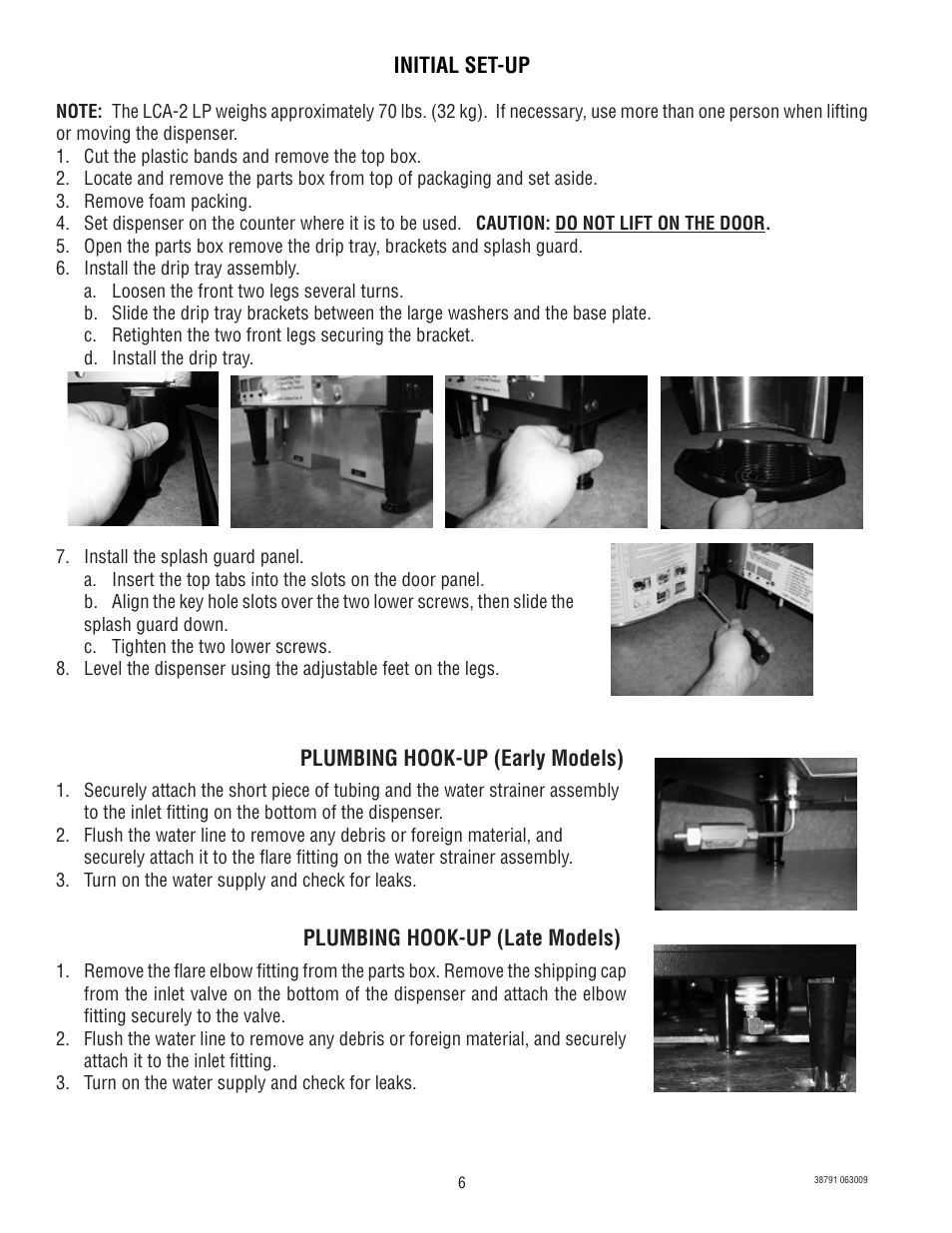 Bunn LCA-2 LP 38791.0000K User Manual | Page 6 / 26