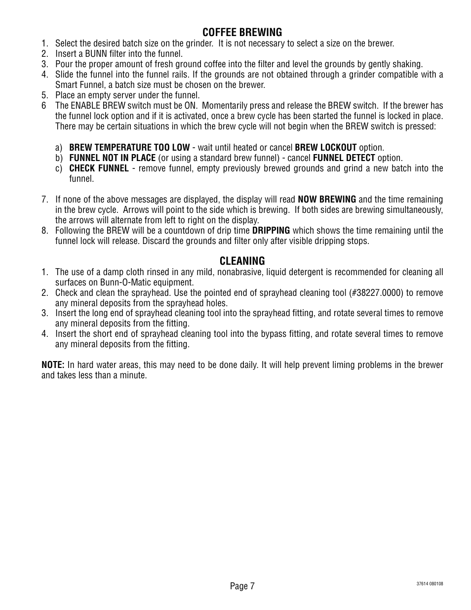 Bunn 37614 041410 User Manual | Page 7 / 7