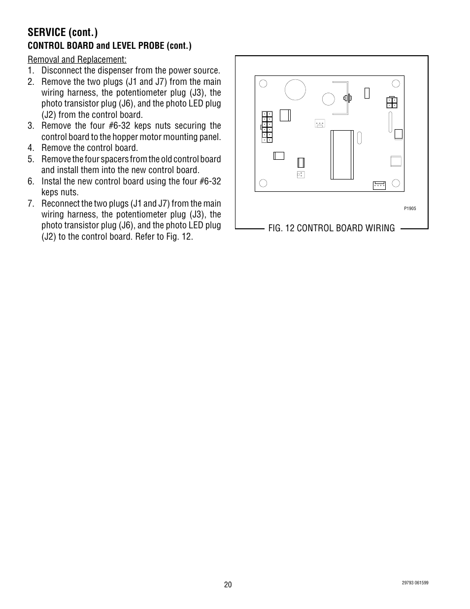 Service (cont.) | Bunn POWDER AUTO FILL User Manual | Page 20 / 34