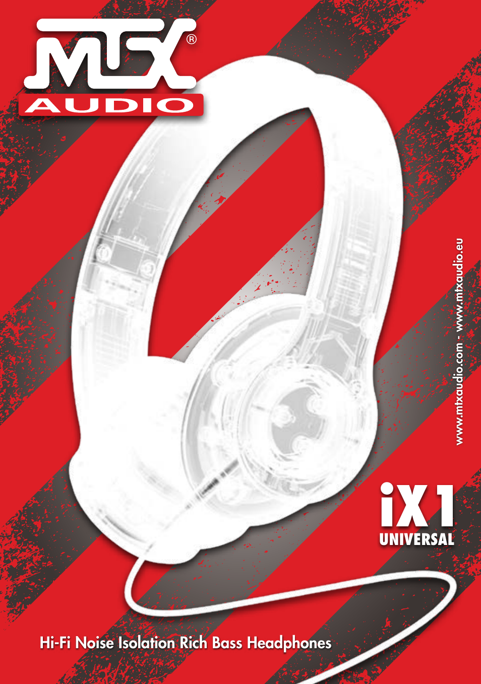 MTX Audio StreetAudio iX1 WHITE On Ear Headphones User Manual | 10 pages
