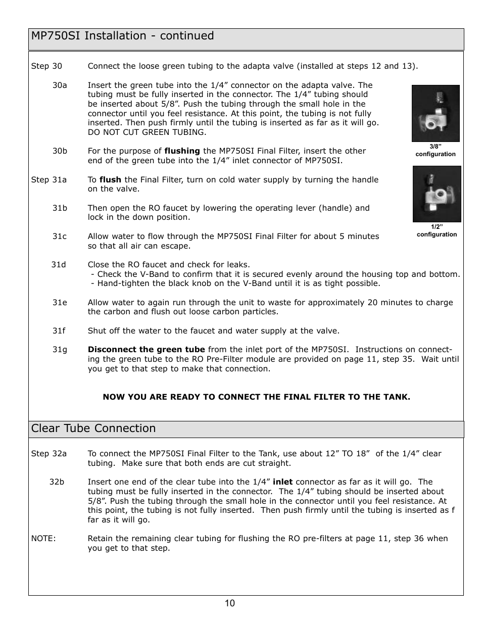 Purenex Multipure Aqua RO System User Manual | Page 10 / 27