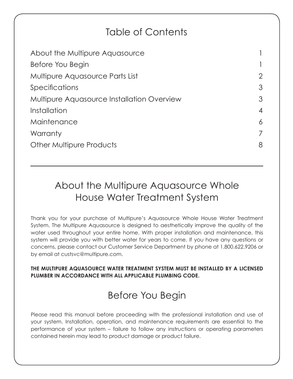 Purenex Multipure Aquasource User Manual | Page 3 / 12