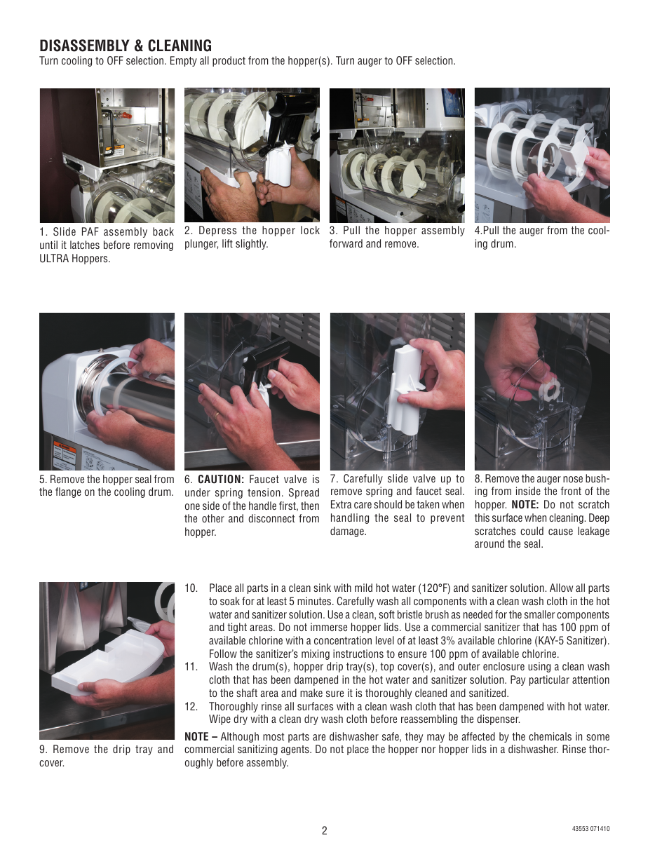 Disassembly & cleaning | Bunn ULTRA-2 PAF User Manual | Page 2 / 4