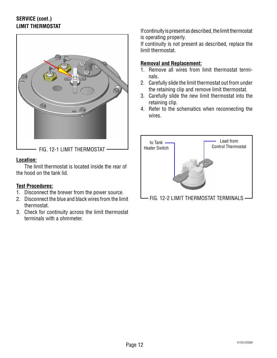 Bunn TB3Q-LP User Manual | Page 12 / 27