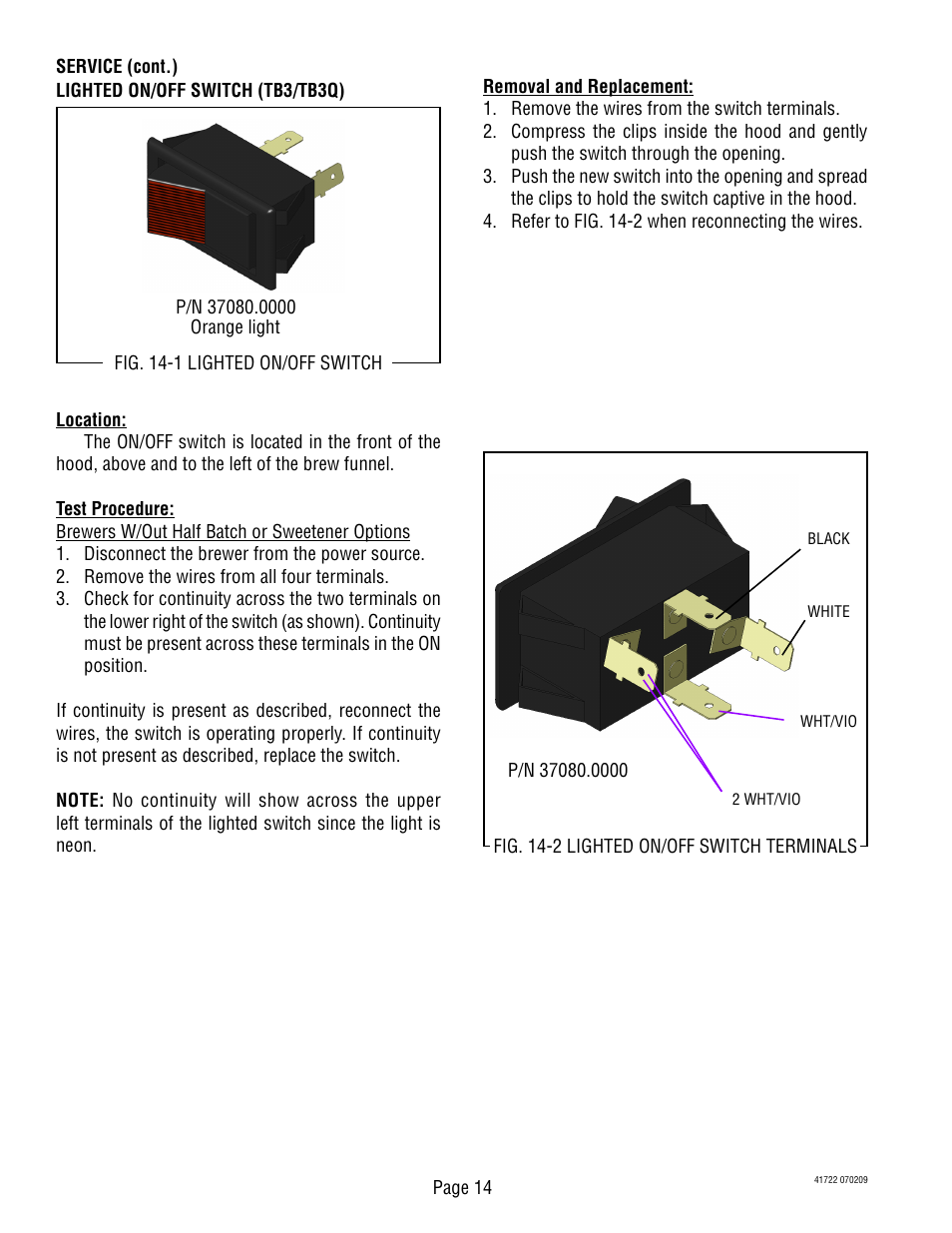 Bunn TB3Q-LP User Manual | Page 14 / 27