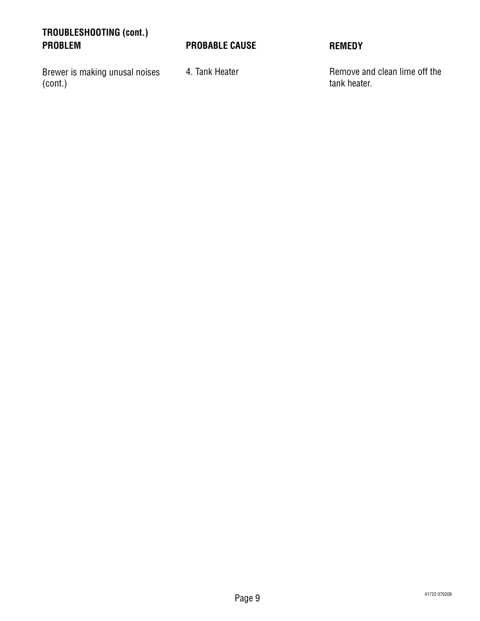 Bunn TB3Q-LP User Manual | Page 9 / 27