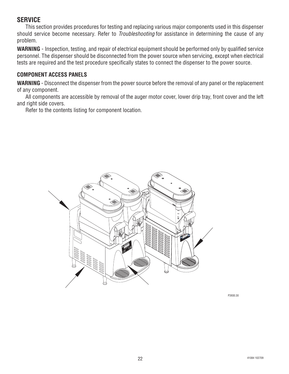 Service | Bunn -O-MATIC ULTRA-1 User Manual | Page 22 / 63