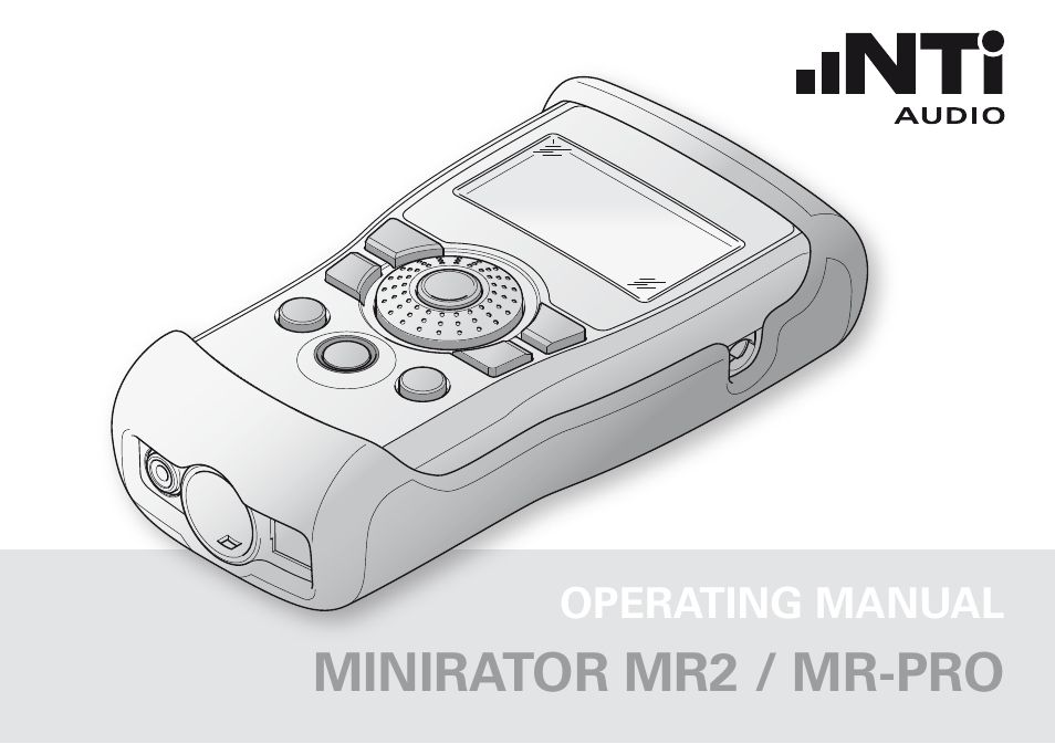 NTi Audio Minirator MR-PRO User Manual | 52 pages