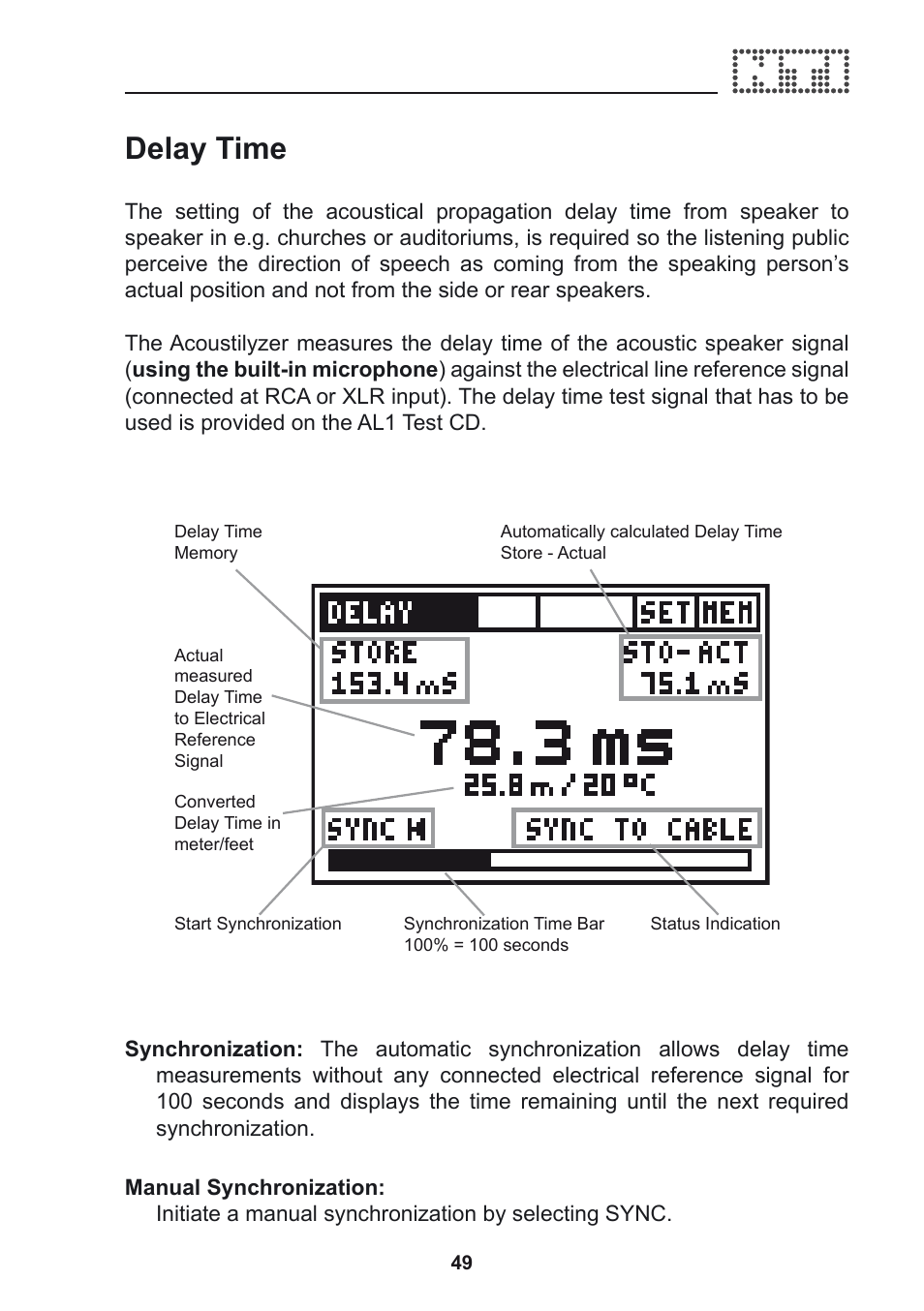 Delay time | NTi Audio Acoustilyzer AL1 User Manual | Page 49 / 96