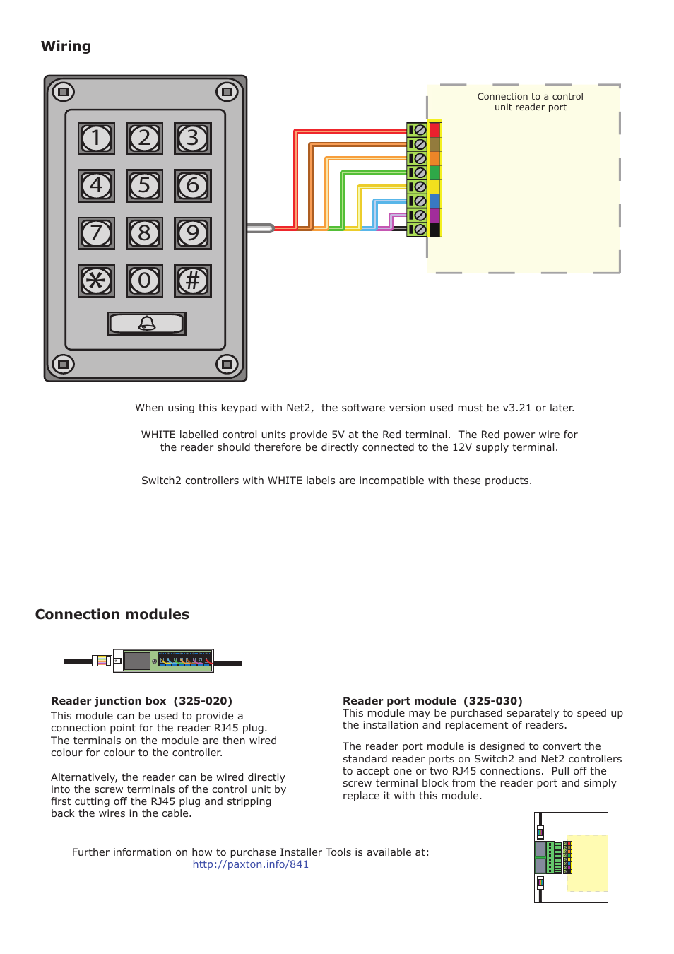 Paxton Vandal resistant metal keypad User Manual | Page 2 / 3